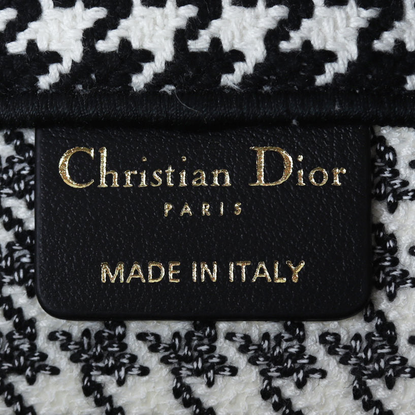 Dior Book Tote Medium Houndstooth Interior Stamp