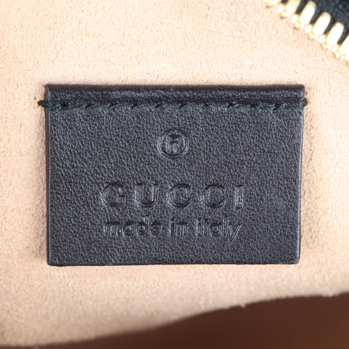 Gucci GG Ophidia Round Mini Shoulder Bag Interior Stamp