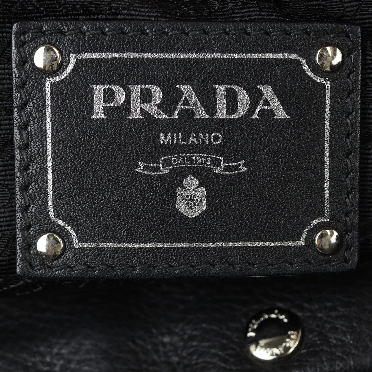 Prada Vitello Daino Shopping Tote Interior Stamp