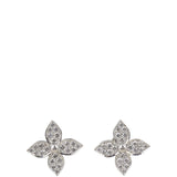 Louis Vuitton Idylle Blossom 18k White Gold Diamond Stud Earrings