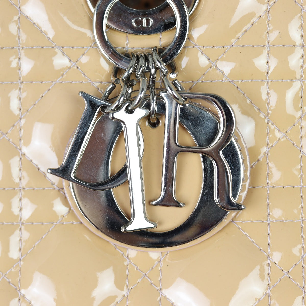 Dior Lady Dior Large Patent (beige) Hardware