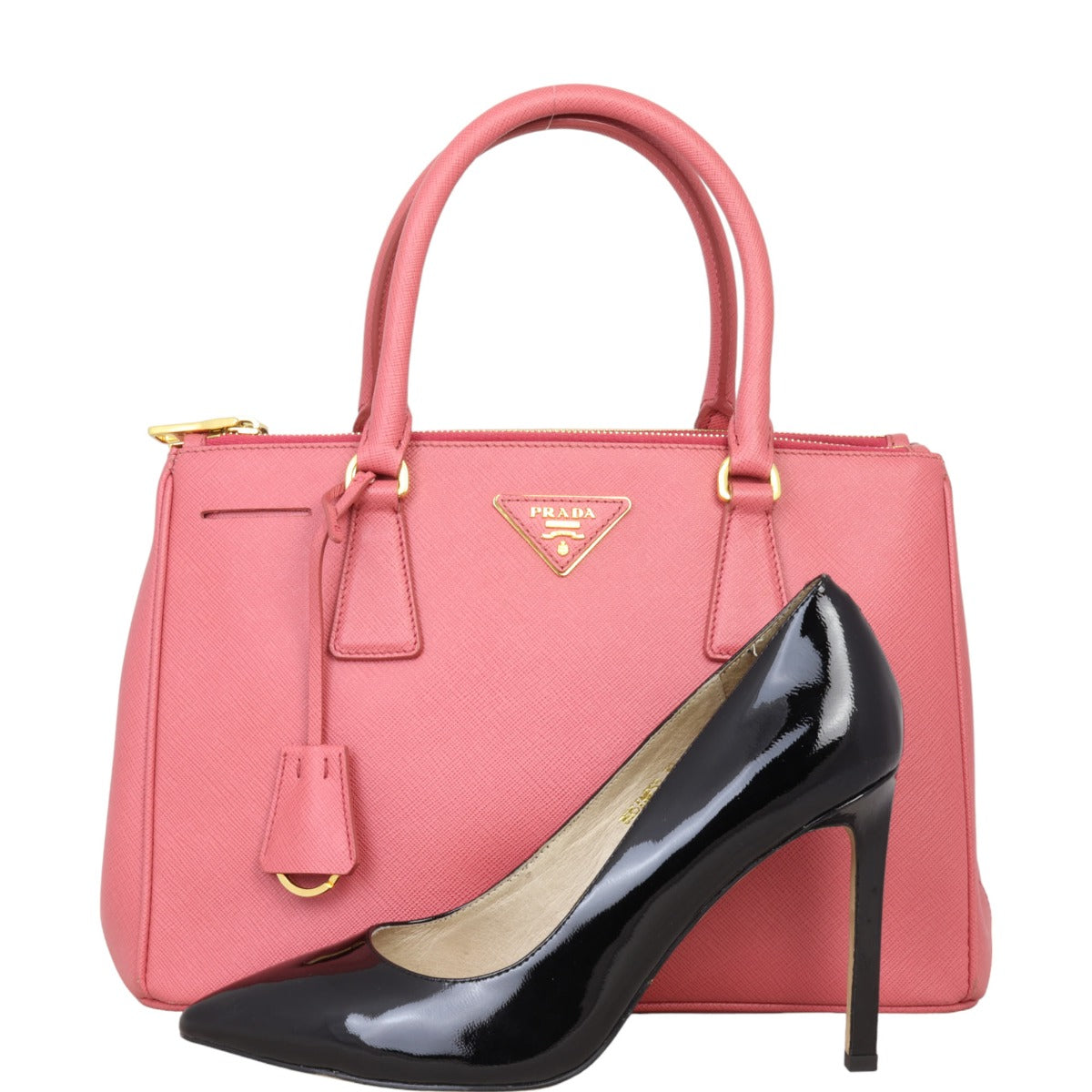 Prada Saffiano Lux Galleria Double Zip Tote Small