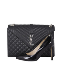 Saint Laurent Monogram Mix Matelasse Envelope Chain Bag Large