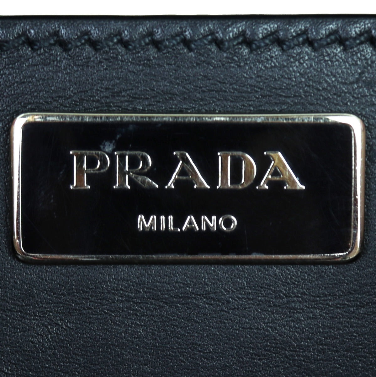 Prada City Calf Lux Galleria Double Zip Tote Medium Interior Stamp