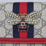 Gucci GG Supreme Queen Margaret Wallet on Chain Charm