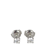 Tiffany & Co Solitaire Platinum Diamond Earrings