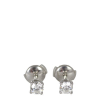 Tiffany & Co Solitaire Platinum Diamond Earrings