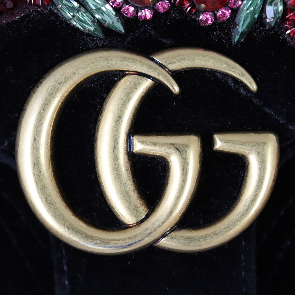 Gucci GG Marmont Velvet Mini Shoulder Bag Hardware