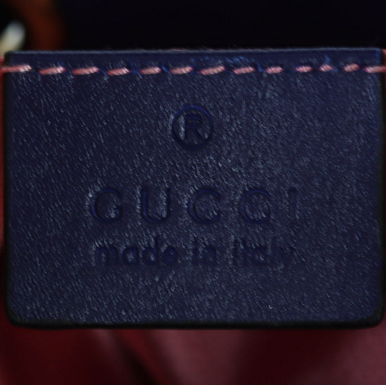 Gucci GG Marmont Bucket Bag Velvet Interior Stamp