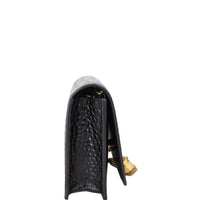 Saint Laurent Kate Tassel Chain Wallet Croc-Embossed