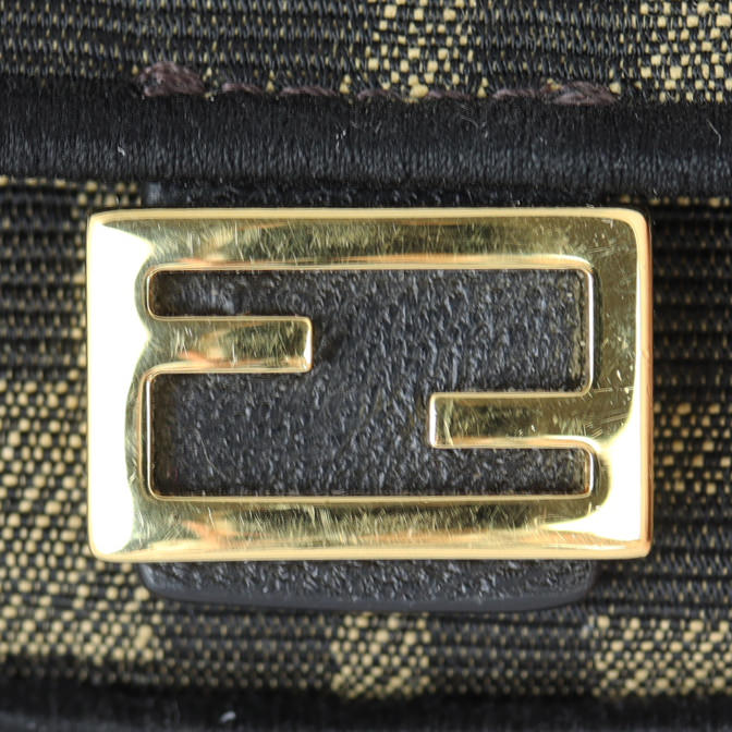 Fendi Nano Baguette Charm Jacquard Hardware