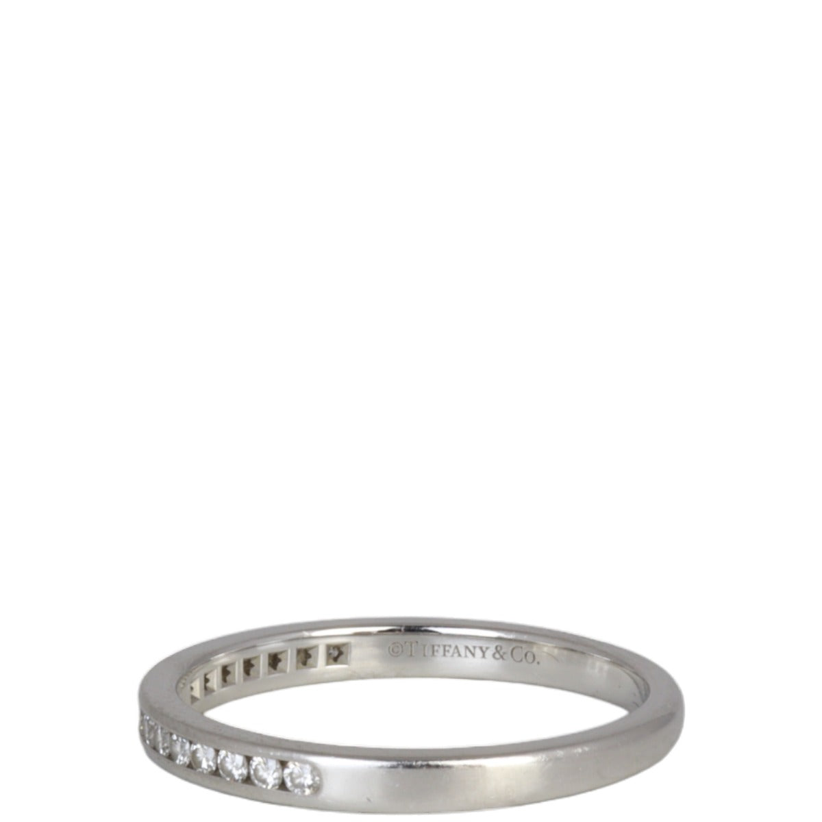 Tiffany & Co Setting Wedding Band Half Circle Diamond Platinum
