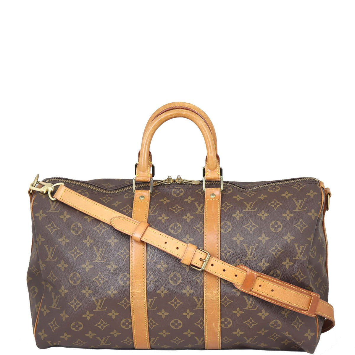 Louis Vuitton Keepall 45 Bandouliere Monogram Front

