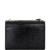 Saint Laurent Sunset Medium Croc-Embossed