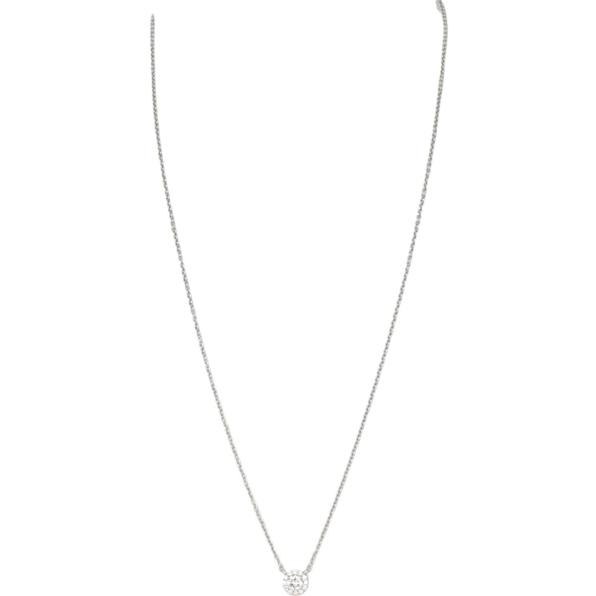 Tiffany & Co Soleste Single Diamond Pendant Platinum Necklace