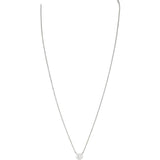 Tiffany & Co Soleste Single Diamond Pendant Platinum Necklace