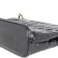 Chanel Vintage CC Quilted Tote Patent