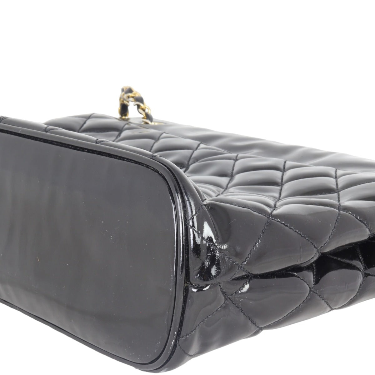 Chanel Vintage CC Quilted Tote Patent