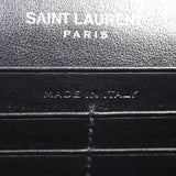 Saint Laurent Kate Tassel Chain Wallet Croc-Embossed