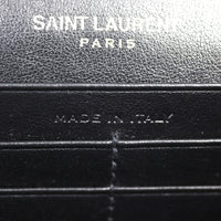 Saint Laurent Kate Tassel Chain Wallet Croc-Embossed