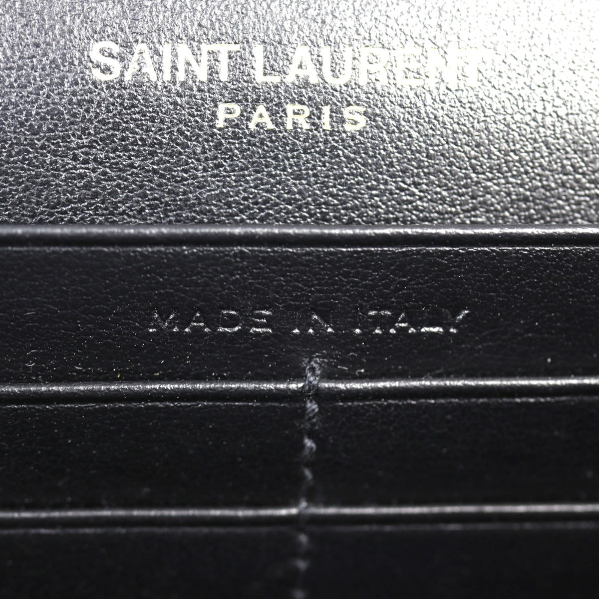 Saint Laurent Kate Tassel Chain Wallet Croc-Embossed