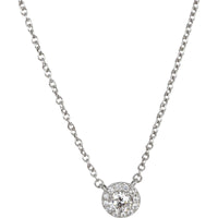 Tiffany & Co Soleste Single Diamond Pendant Platinum Necklace