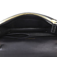 Saint Laurent Kate Tassel Chain Wallet Croc-Embossed