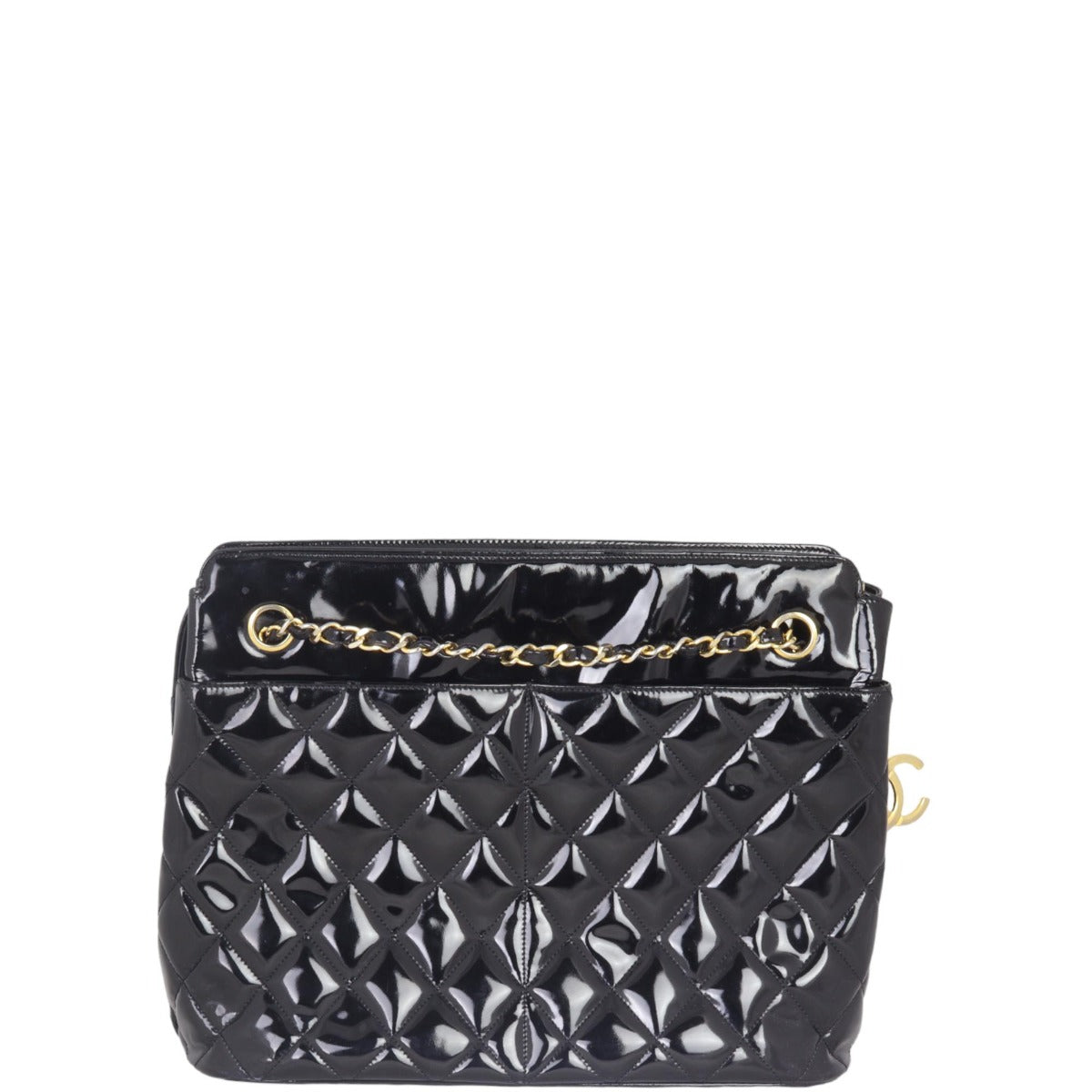 Chanel Vintage CC Quilted Tote Patent