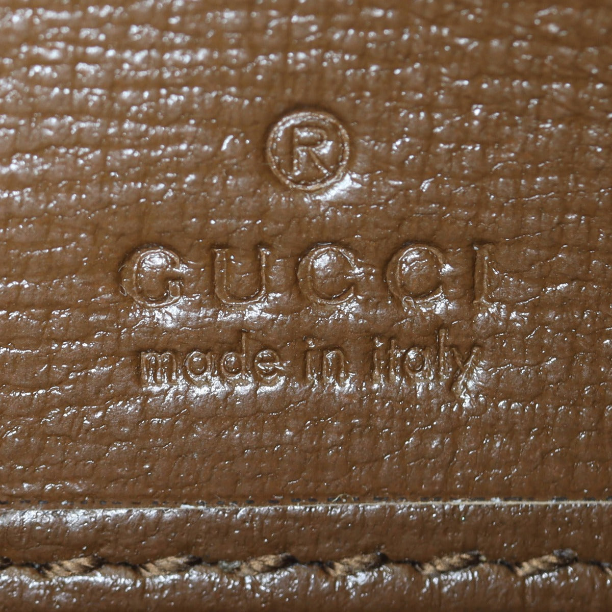 Gucci GG Supreme Horsebit 1955 Chain Wallet Interior Stamp