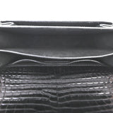 Saint Laurent Sunset Medium Croc-Embossed