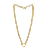 Tiffany & Co Heart Multistrand 18K Yellow Gold Necklace