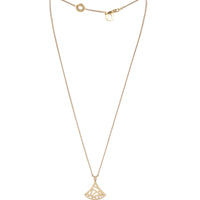 Bvlgari Diva's Dream 18k Rose Gold Diamond Mother of Pearl Pendant Necklace