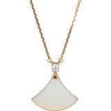 Bvlgari Diva's Dream 18k Rose Gold Diamond Mother of Pearl Pendant Necklace
