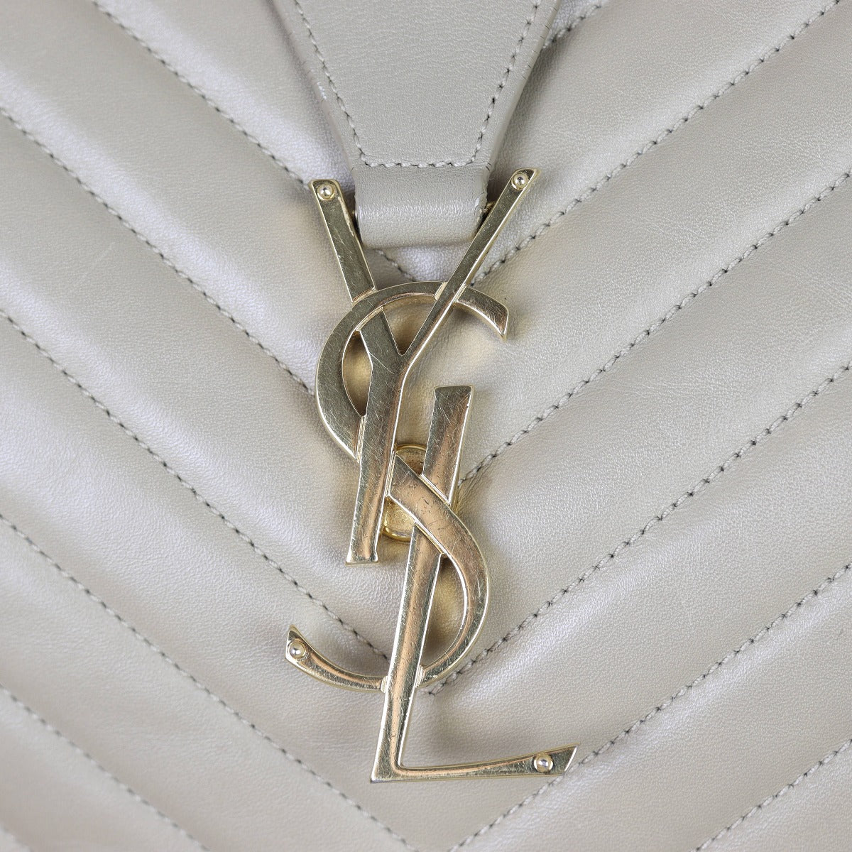 Saint Laurent Chevron Shopping Tote Hardware