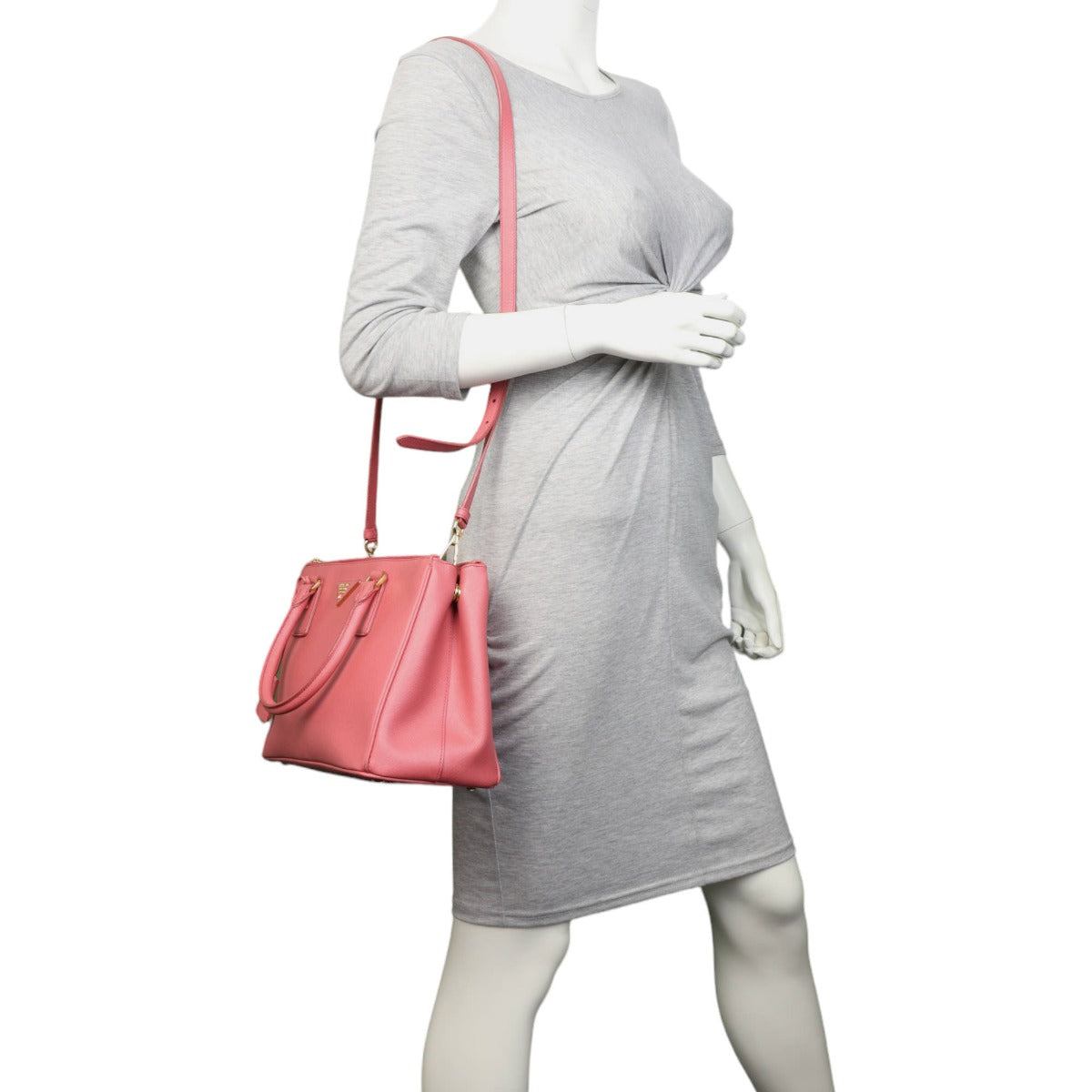 Prada Saffiano Lux Galleria Double Zip Tote Small