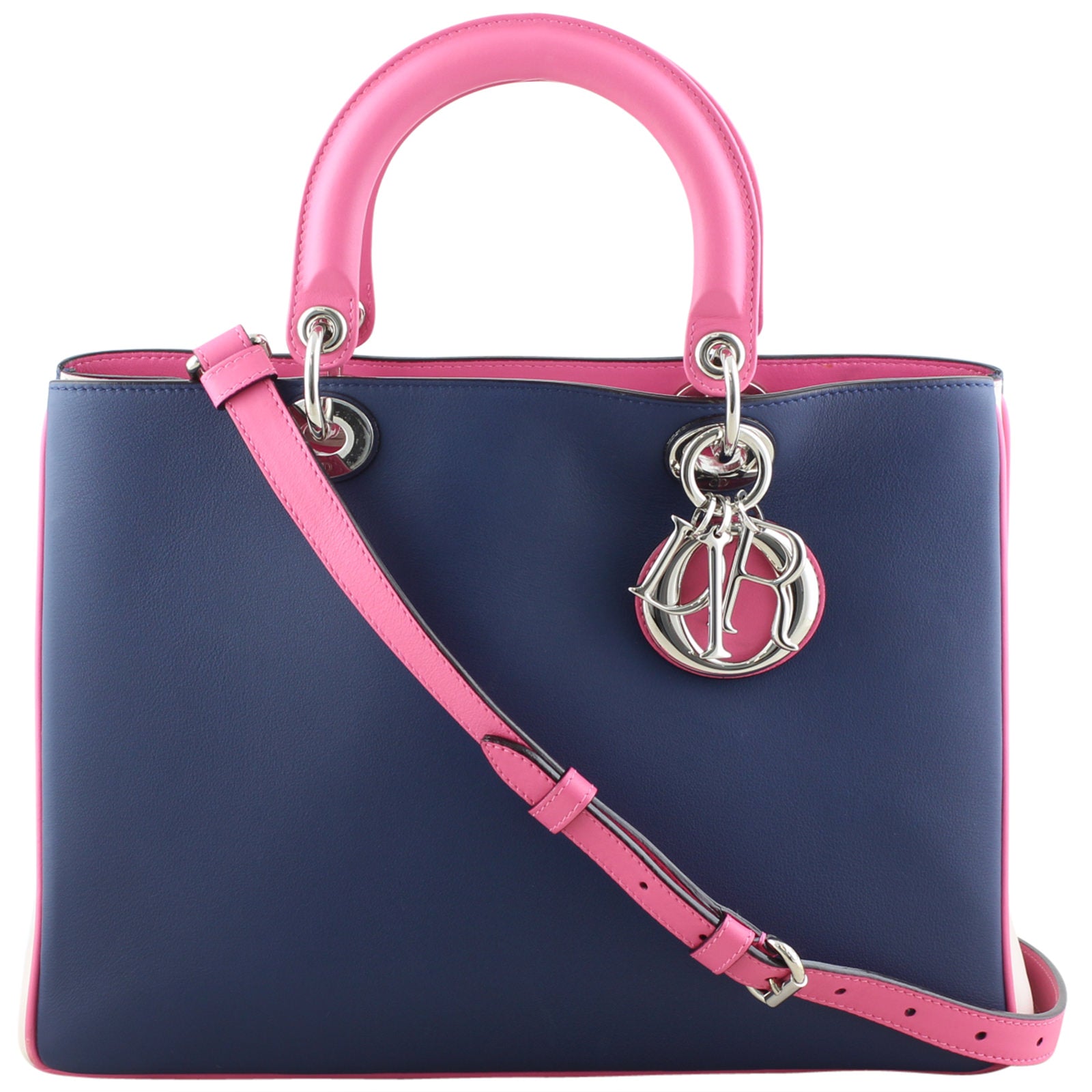 Diorissimo Tricolour Tote Medium Front with Strap