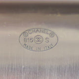 Chanel Silver Wide Cuff Stamp