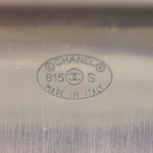 Chanel Silver Wide Cuff Stamp