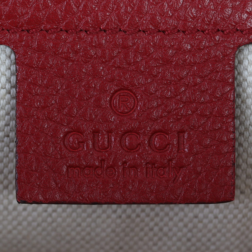 Gucci GG Marmont Top Handle Bag Small Interior Stamp