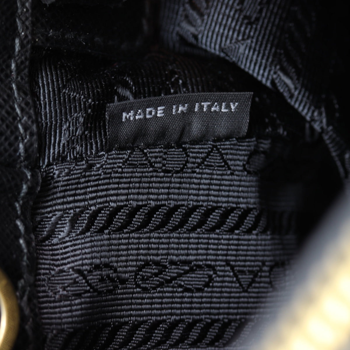 Prada Saffiano Lux Galleria Double Zip Tote Mini Interior Stamp