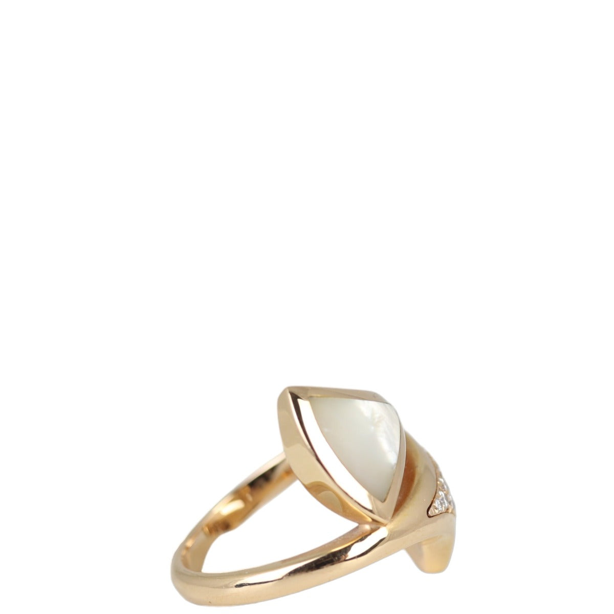 Bvlgari Diva's Dream 18k Rose Gold Diamond Mother of Pearl Ring