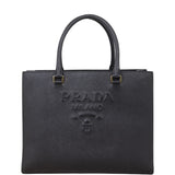 Prada Saffiano Embossed Logo Tote Medium