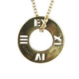 Tiffany & Co. Atlas Pierced Pendant 18k Yellow Gold Diamond Necklace