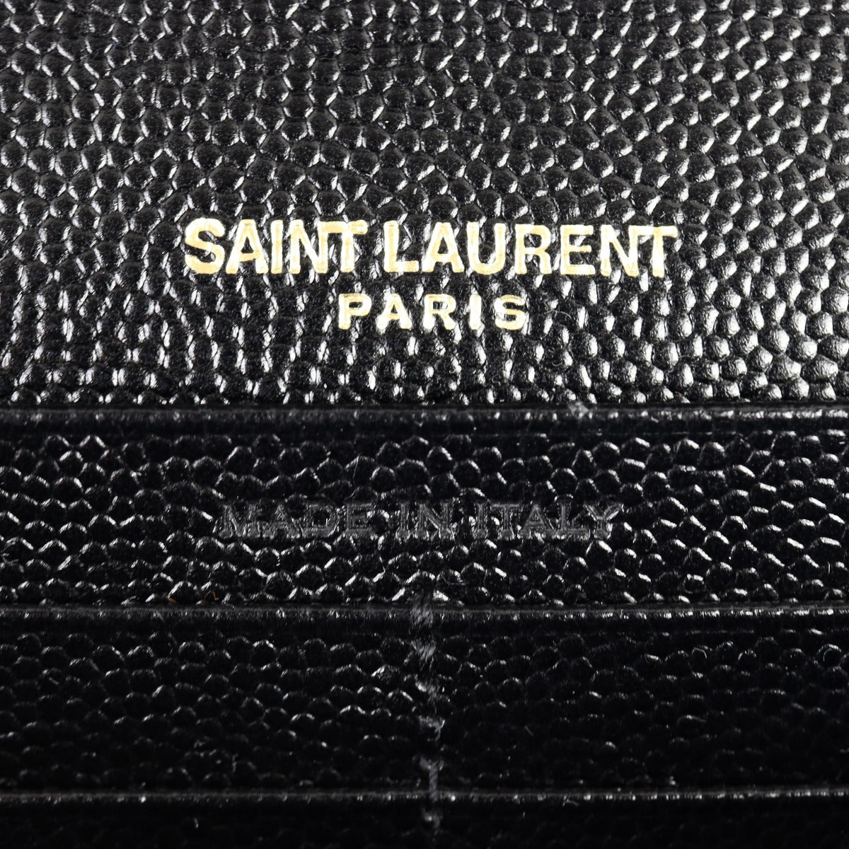 Saint Laurent Cassandre Chain Wallet Interior Stamp