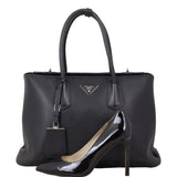 Prada Saffiano Cuir Twist Lock Tote