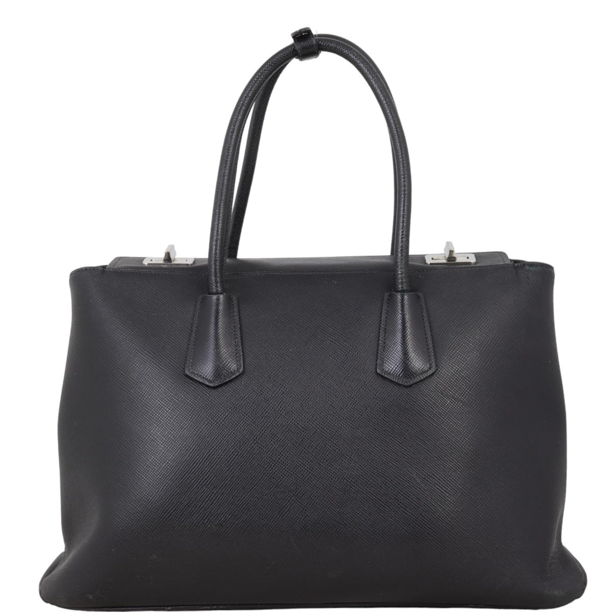 Prada Saffiano Cuir Twist Lock Tote