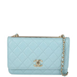 Chanel CC Trendy Wallet on Chain | Baby Blue