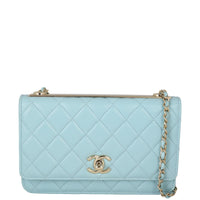 Chanel CC Trendy Wallet on Chain | Baby Blue