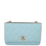 Chanel CC Trendy Wallet on Chain | Baby Blue