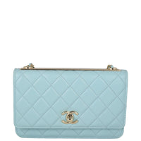 Chanel CC Trendy Wallet on Chain | Baby Blue
